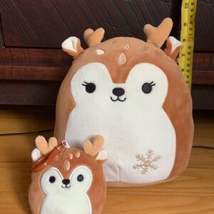 Squishmallows Brown and White Deer Stuffed Animal set
